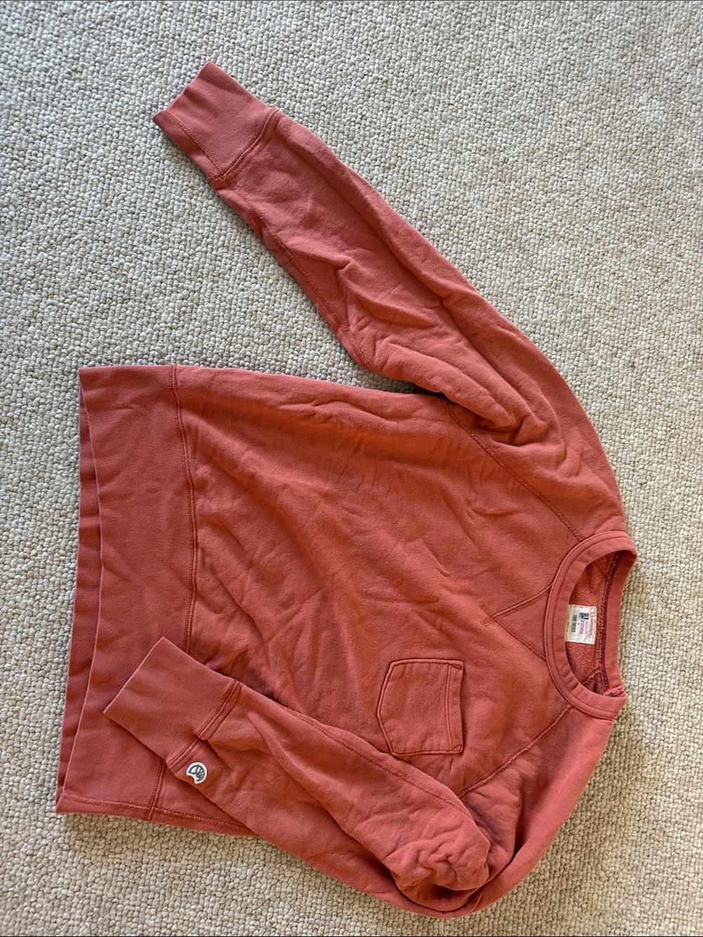 Todd Snyder x Champion Crewneck Sweatshirt in rust